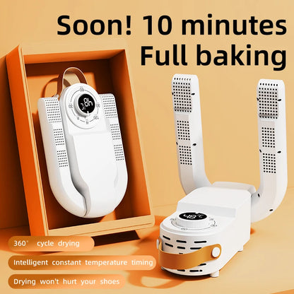 Iawesome New Good Intelligent Shoe Dryer Quick Drying Deodorizing Sterilizing Adjustable Timer Household Shoe Warmer and Heater