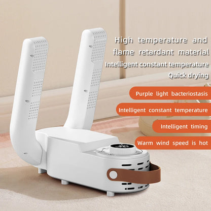 Iawesome New Good Intelligent Shoe Dryer Quick Drying Deodorizing Sterilizing Adjustable Timer Household Shoe Warmer and Heater