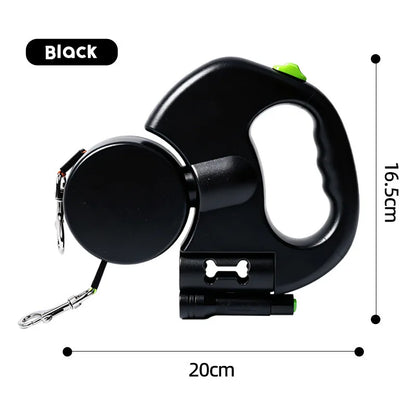 360° Swivel Dual Head Retractable Dog Leash One Hand Control for Medium Large Dogs 2026 New